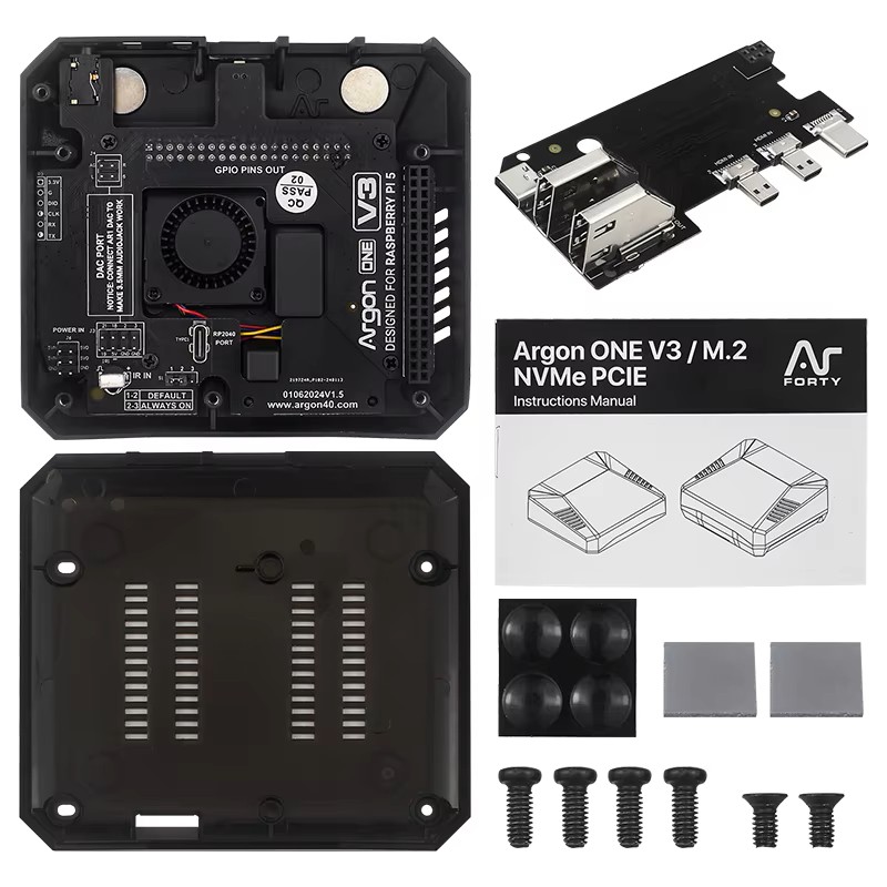 Argon One V3 M.2 Nvme Case - Casing Logam Argon ONE V3 untuk
