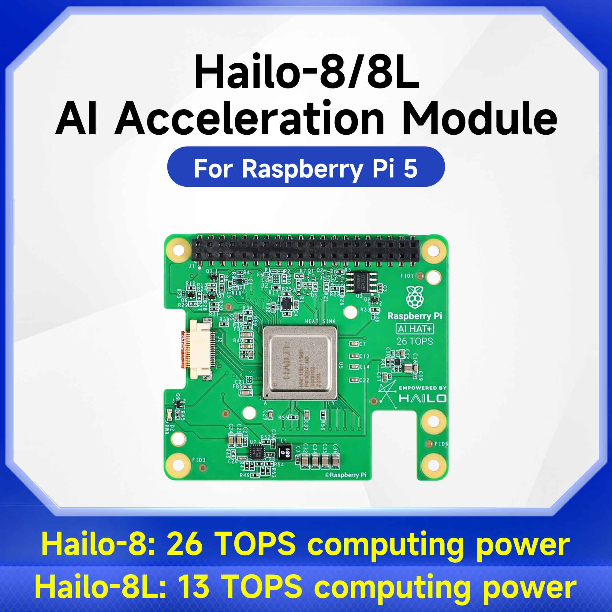 Modul Akselerasi AI Hailo 8/8l - Raspberry Pi Ai Kit Hailo-8L ulasan dan harga