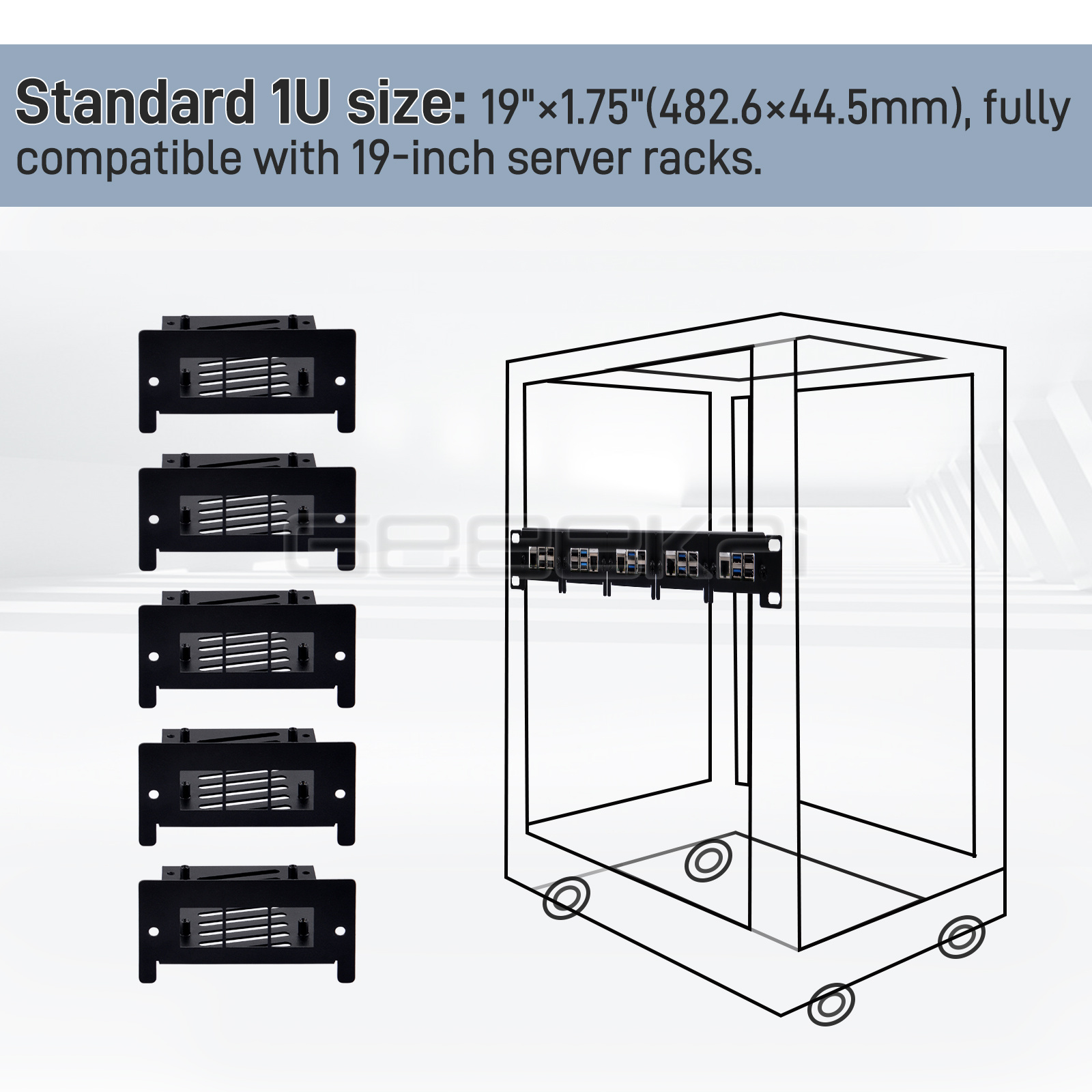 Dudukan Rak 1U untuk Raspberry - Raspberry Pi Rackmount 1U 19 Inch ulasan dan harga