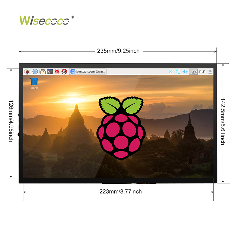 Wisecoco Panel Layar Sentuh IP - Raspberry Pi 10.1 Inch Capacitive Touch Screen Ips ulasan dan harga